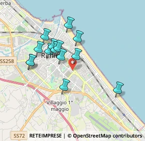 Mappa Via Nino Berrini, 47923 Rimini RN, Italia (1.66714)