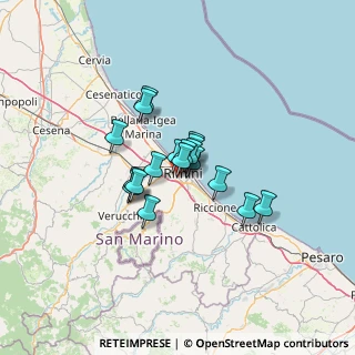 Mappa Piazza Leopoldo Tosi, 47923 Rimini RN, Italia (8.06778)