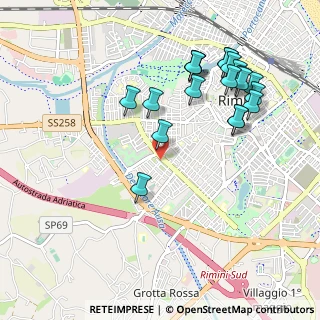 Mappa Piazza Leopoldo Tosi, 47923 Rimini RN, Italia (1.1065)