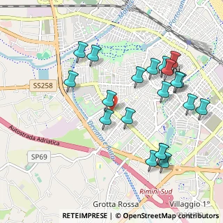 Mappa Piazza Leopoldo Tosi, 47923 Rimini RN, Italia (1.0975)