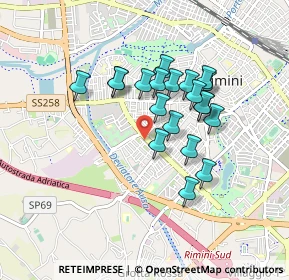 Mappa Piazza Leopoldo Tosi, 47923 Rimini RN, Italia (0.7265)