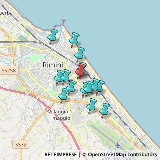 Mappa Via Elio Morri, 47923 Rimini RN, Italia (1.28333)