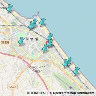 Mappa Via Elio Morri, 47923 Rimini RN, Italia (2.14545)