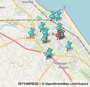 Mappa Via Pasquale Boninsegni, 47923 Rimini RN, Italia (1.35)