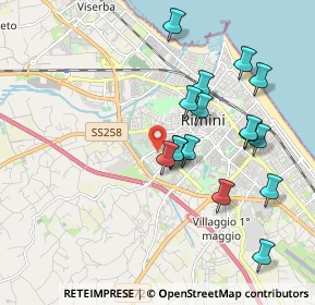 Mappa Via Pasquale Boninsegni, 47923 Rimini RN, Italia (1.91125)
