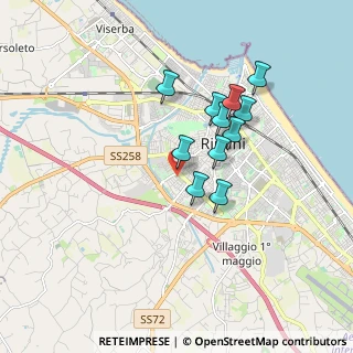 Mappa Via Pasquale Boninsegni, 47923 Rimini RN, Italia (1.45182)