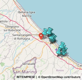 Mappa Via Don Carlos, 47923 Rimini RN, Italia (5.83933)