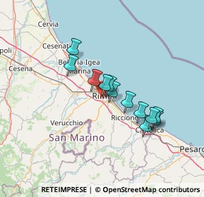 Mappa Via del Passero, 47923 Rimini RN, Italia (10.87083)