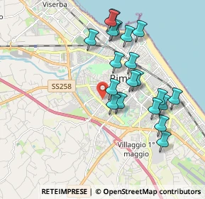 Mappa Via Ermete Novelli, 47923 Rimini RN, Italia (1.8775)