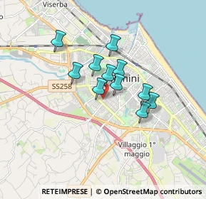 Mappa Via Ermete Novelli, 47923 Rimini RN, Italia (1.23636)