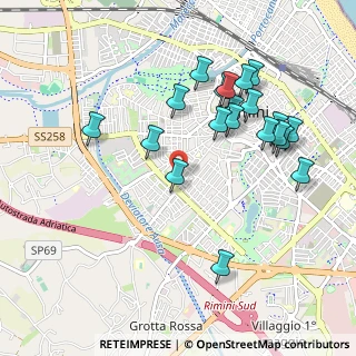 Mappa Via Ermete Novelli, 47923 Rimini RN, Italia (1.0255)