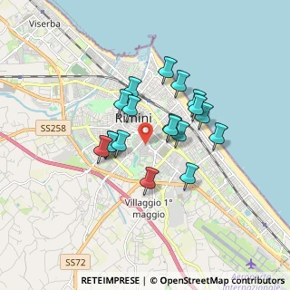 Mappa 47900 Rimini RN, Italia (1.36833)