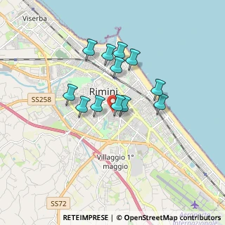 Mappa 47900 Rimini RN, Italia (1.40667)