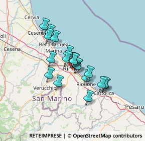 Mappa 47900 Rimini RN, Italia (9.9285)