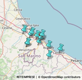 Mappa 47900 Rimini RN, Italia (9.24083)