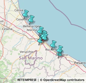 Mappa 47900 Rimini RN, Italia (7.7625)