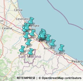 Mappa 47900 Rimini RN, Italia (8.73684)