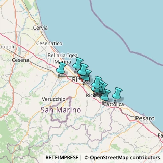 Mappa 47900 Rimini RN, Italia (7.71333)