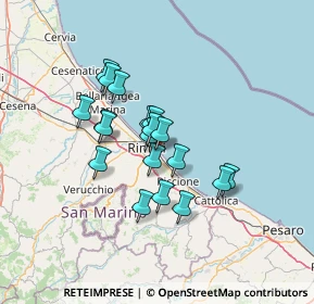 Mappa Via Severino Ferrari, 47924 Rimini RN, Italia (10.35632)