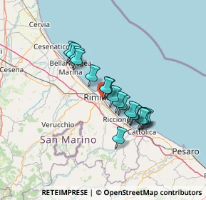 Mappa Via Severino Ferrari, 47924 Rimini RN, Italia (10.41833)