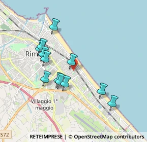 Mappa Via Aleardo Aleardi, 47924 Rimini RN, Italia (1.74167)