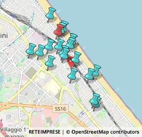 Mappa Via Severino Ferrari, 47924 Rimini RN, Italia (0.751)