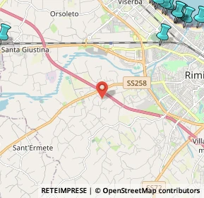 Mappa Via Borghetto, 47923 Rimini RN, Italia (4.13556)