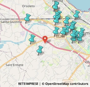 Mappa Via Borghetto, 47923 Rimini RN, Italia (2.2885)