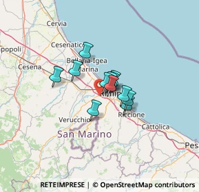 Mappa Via Borghetto, 47923 Rimini RN, Italia (7.0725)