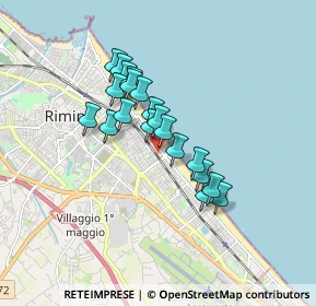Mappa Viale Giovanni Lettimi, 47924 Rimini RN, Italia (1.316)