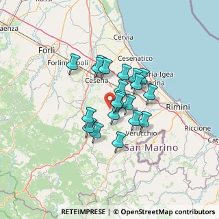 Mappa Via Castiglione, 47020 Roncofreddo FC, Italia (9.431)