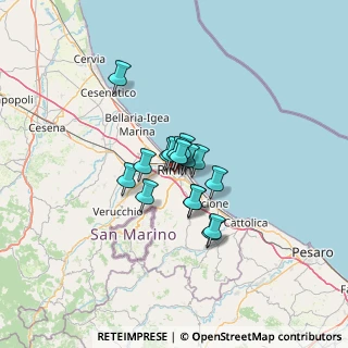 Mappa Via Croce del Sud, 47923 Rimini RN, Italia (7.63875)