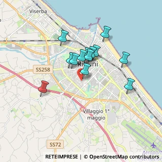 Mappa Via Croce del Sud, 47923 Rimini RN, Italia (1.44923)
