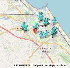 Mappa Via Sirio, 47923 Rimini RN, Italia (1.53267)