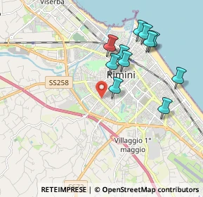 Mappa Via Sirio, 47923 Rimini RN, Italia (1.92818)