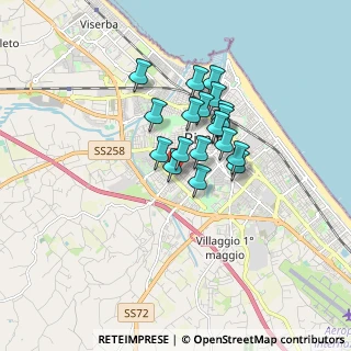 Mappa Via Sirio, 47923 Rimini RN, Italia (1.20778)