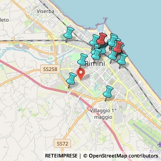 Mappa Via Sirio, 47923 Rimini RN, Italia (1.8565)