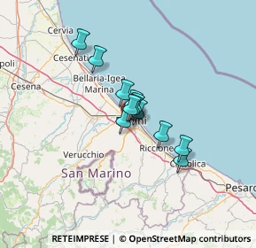 Mappa Via Sirio, 47923 Rimini RN, Italia (7.68583)