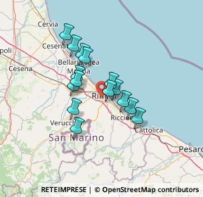 Mappa Via Sirio, 47923 Rimini RN, Italia (10.33333)
