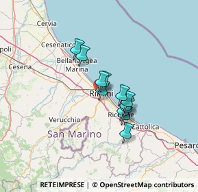 Mappa Via Sirio, 47923 Rimini RN, Italia (8.86083)