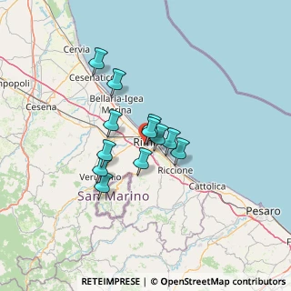 Mappa Via Sirio, 47923 Rimini RN, Italia (9.55833)