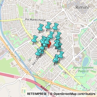 Mappa Via Sirio, 47923 Rimini RN, Italia (0.255)