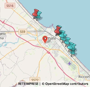 Mappa Via Sirio, 47923 Rimini RN, Italia (3.745)