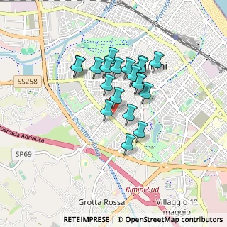 Mappa Via Sirio, 47923 Rimini RN, Italia (0.665)
