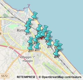 Mappa Via Michelangelo Zanotti, 47924 Rimini RN, Italia (1.207)