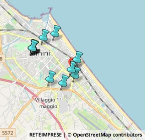 Mappa Via Alfredo Baccarini, 47924 Rimini RN, Italia (1.76)