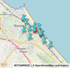 Mappa Via Michelangelo Zanotti, 47924 Rimini RN, Italia (1.07833)