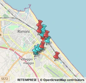 Mappa Via Michelangelo Zanotti, 47924 Rimini RN, Italia (1.015)