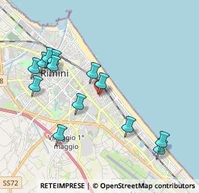 Mappa Via Alfredo Baccarini, 47924 Rimini RN, Italia (2.15154)