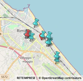 Mappa Via Michelangelo Zanotti, 47924 Rimini RN, Italia (1.28818)